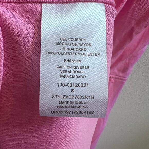 Gianni Bini V-Neck Wrap Mini Dress Pink Tab Short Sleeve Women's Small Dollcore - Picture 7 of 8